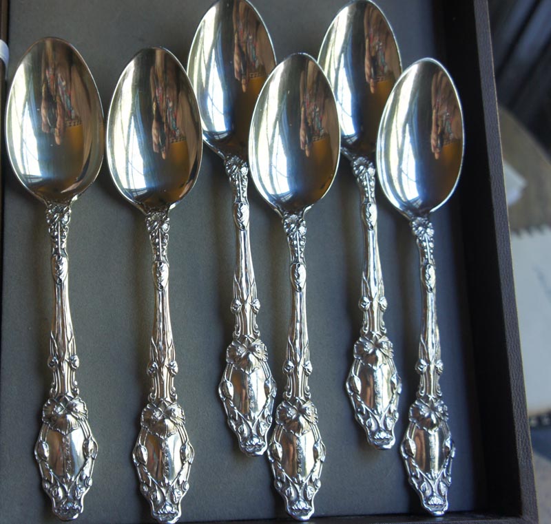 3 J. S. & store Co. Sterling Silver Teaspoons Antique Vintage Fine Flatware