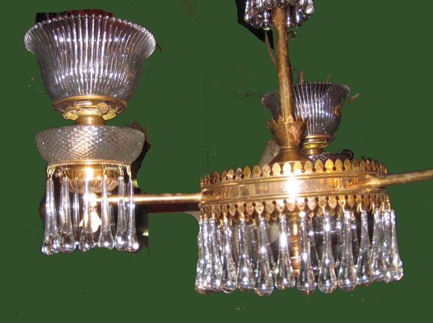 American Kerosene Chandelier 1875