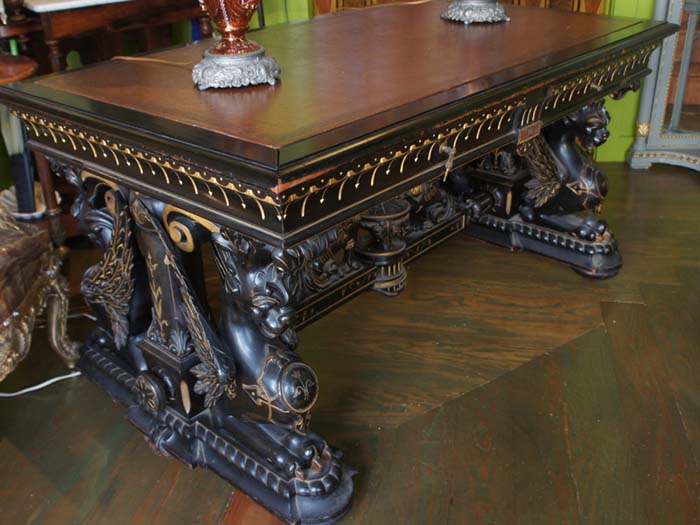 Carved Cherry Wood Dining Table: Fine Art Quality Custom Tables